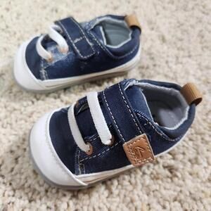 NEW See Kai Run See Kai Run Denim Sneaker Blue White 3.5 US